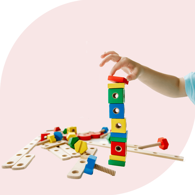 hoofd banner houten speelgoed